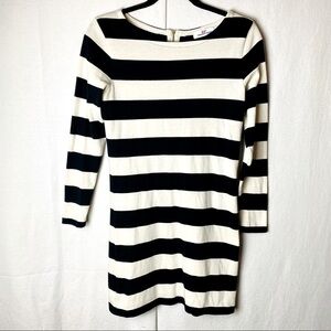 Vineyard Vines Black/Cream Stripe L/S Dress XS